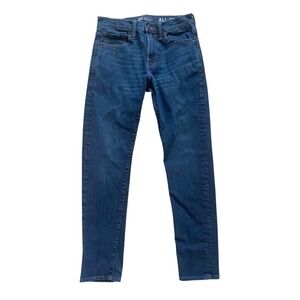 GAP Mens Slim Taper Dark Wash Jeans Size 29 x 30 ' All Temps ' Denim - Pockets